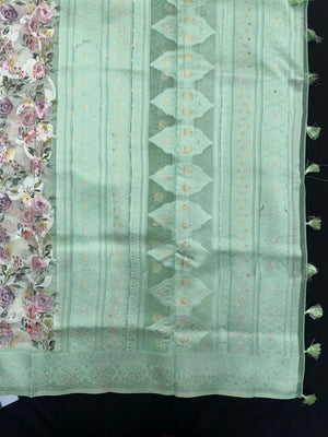 Linen Silk Saree for Women – Lightweight Traditional Saree with Subtle Shine