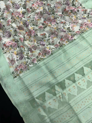 Linen Silk Saree for Women – Lightweight Traditional Saree with Subtle Shine