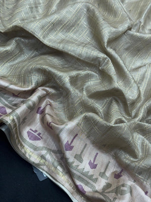 Premium Tussar Silk Saree – Traditional & Stylish (Lining Silk)