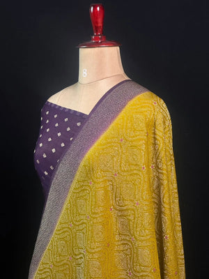 Royal Brocade Semi Georgette Silk Saree