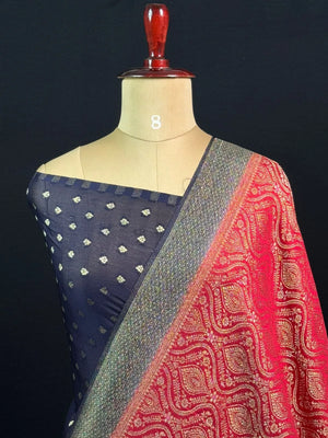 Royal Brocade Semi Georgette Silk Saree