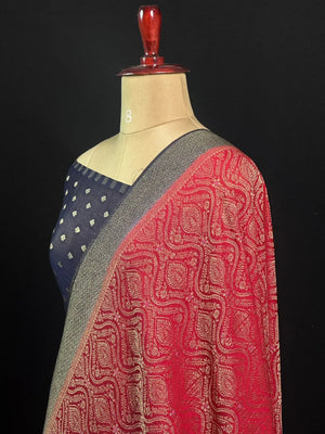 Royal Brocade Semi Georgette Silk Saree