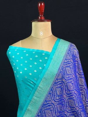 Royal Brocade Semi Georgette Silk Saree