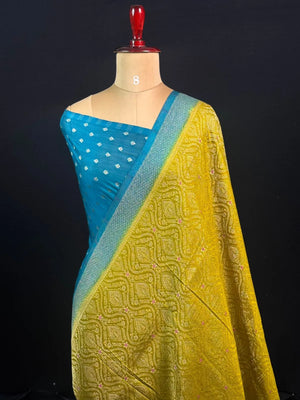 Royal Brocade Semi Georgette Silk Saree