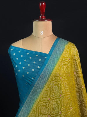 Royal Brocade Semi Georgette Silk Saree