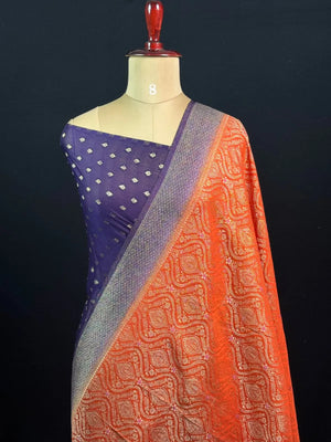 Royal Brocade Semi Georgette Silk Saree