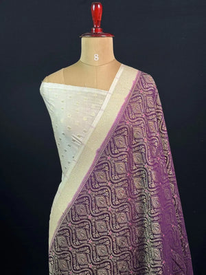 Royal Brocade Semi Georgette Silk Saree