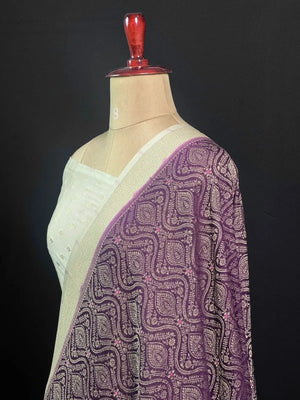 Royal Brocade Semi Georgette Silk Saree