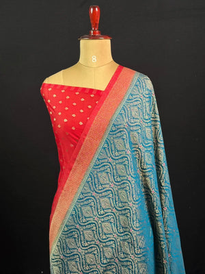 Royal Brocade Semi Georgette Silk Saree