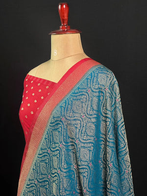 Royal Brocade Semi Georgette Silk Saree