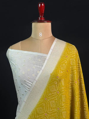 Royal Brocade Semi Georgette Silk Saree