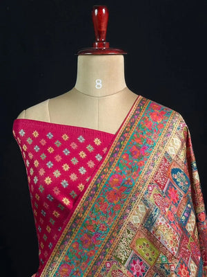 Maharani Collection Semi Pashmina Silk Saree