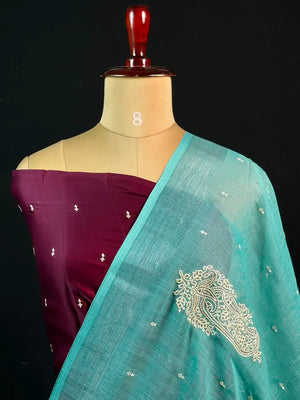 Timeless Linen Silk Saree – Perfect for Festive & Ethnic Wear