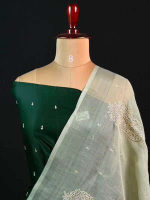 Timeless Linen Silk Saree – Perfect for Festive & Ethnic Wear