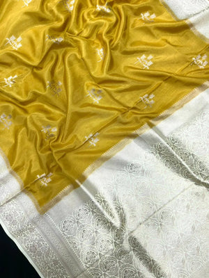 Raw Mango Silk Saree with Rich Texture and Vibrant Hues - Mango Crape