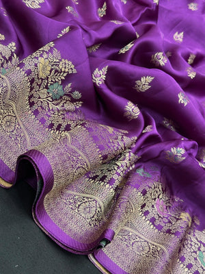 Designer Mashru Silk Saree with Rich Shine & Soft Texture