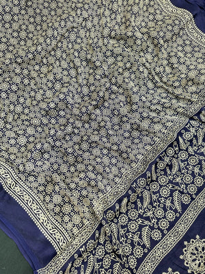 Modal printed saree with soft drape and vibrant digital prints – perfect for casual or office wear