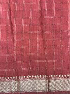 Woman wearing a Musk Cotton Saree with soft, breathable fabric and elegant drape, perfect for office, casual, and festive wear.