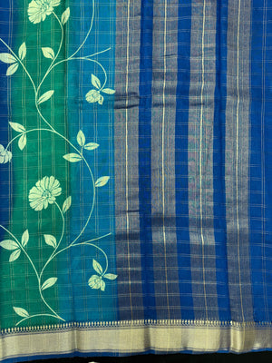Woman wearing a Musk Cotton Saree with soft, breathable fabric and elegant drape, perfect for office, casual, and festive wear.