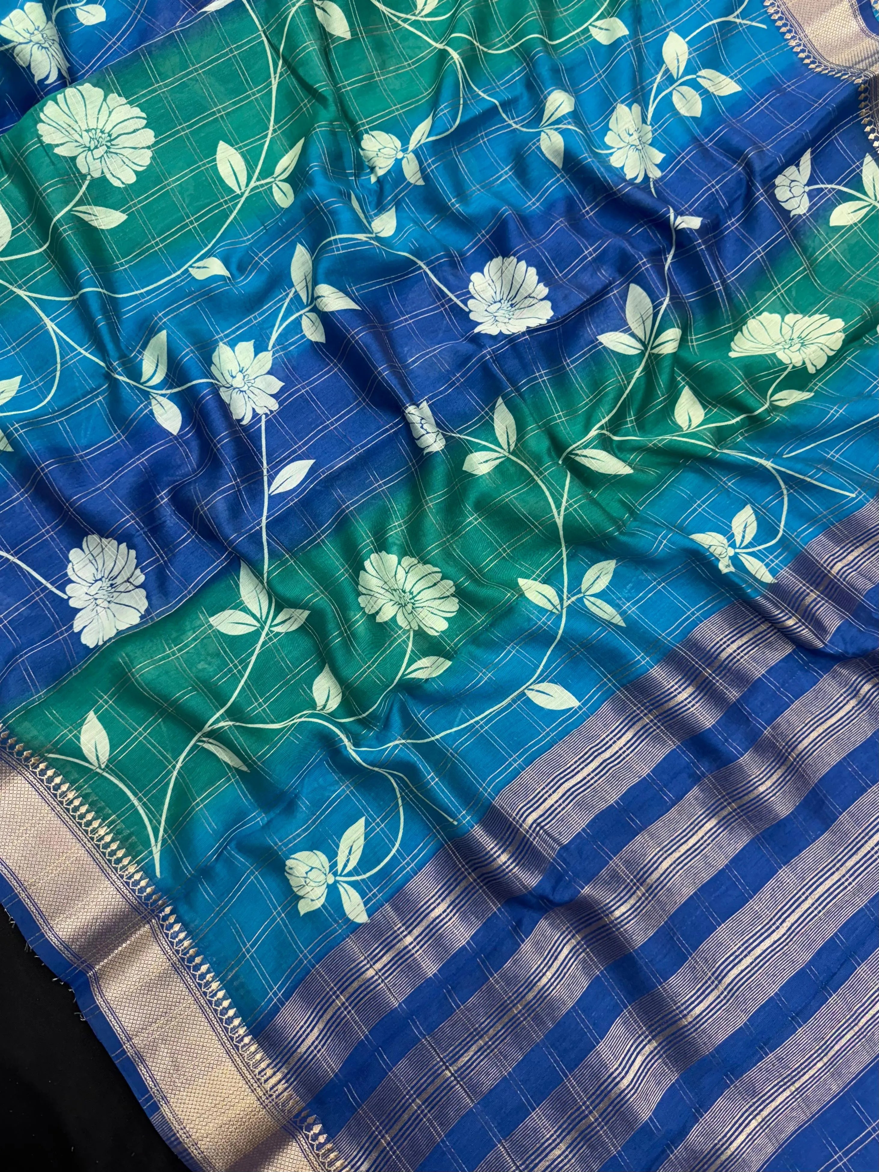 Woman wearing a Musk Cotton Saree with soft, breathable fabric and elegant drape, perfect for office, casual, and festive wear.