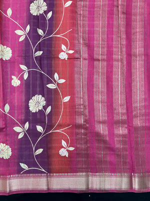 Woman wearing a Musk Cotton Saree with soft, breathable fabric and elegant drape, perfect for office, casual, and festive wear.