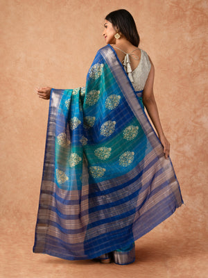 Woman wearing a Musk Line Cotton Saree with soft, lightweight drape and subtle design, ideal for office, casual outings, and daily ethnic wear.
