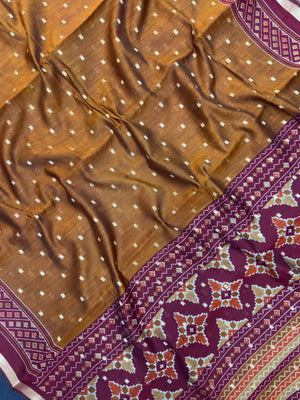 Semi Cotton Silk Saree with Subtle Shine & Comfort-Musk Stripes