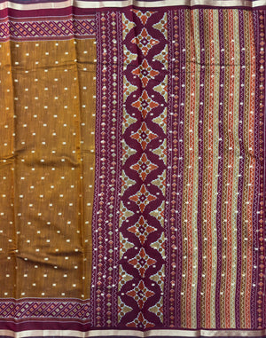 Semi Cotton Silk Saree with Subtle Shine & Comfort-Musk Stripes