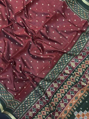 Semi Cotton Silk Saree with Subtle Shine & Comfort-Musk Stripes