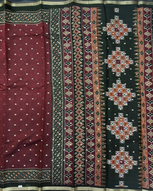 Semi Cotton Silk Saree with Subtle Shine & Comfort-Musk Stripes