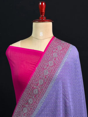 Exclusive Designer Pure Georgette Saree with Intricate Neem Zari