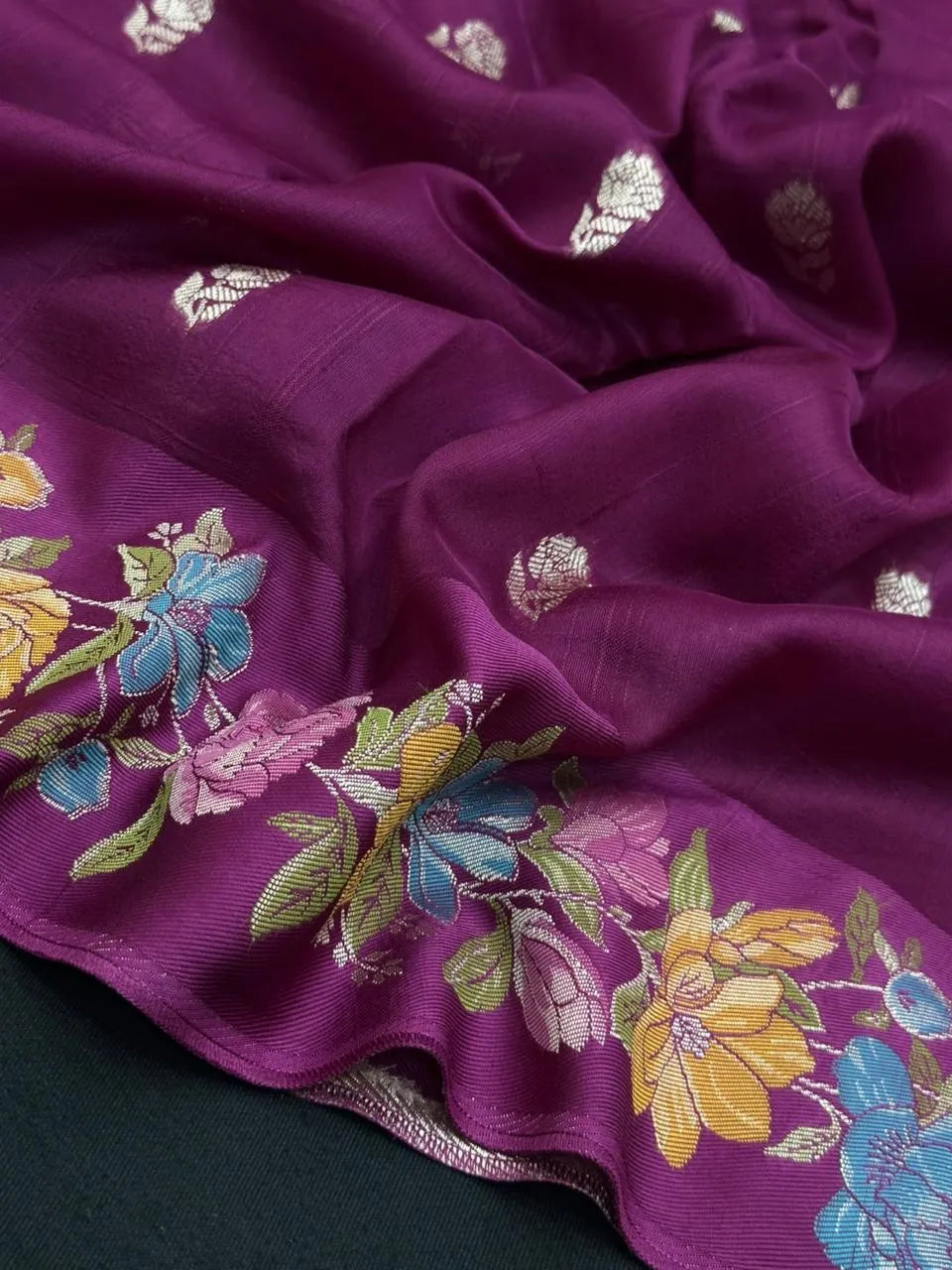 Raw Mango Silk Meenakari Saree – Perfect for Festive & Wedding Wear (Noor E Meena)