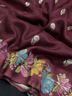 Raw Mango Silk Meenakari Saree – Perfect for Festive & Wedding Wear (Noor E Meena)