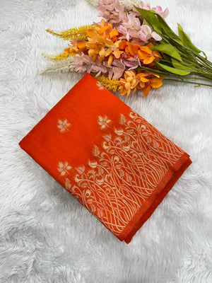 Regal Floral Zari Woven Raw Silk Saree
