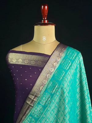 Georgette Saree Zari Weaving & Traditional Floral Border