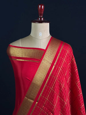 Self Check Zari Woven Saree