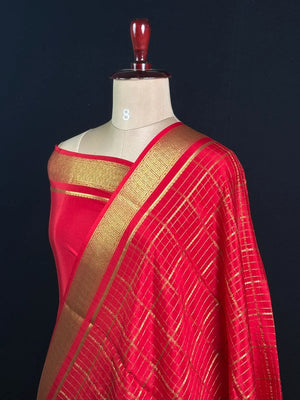 Self Check Zari Woven Saree