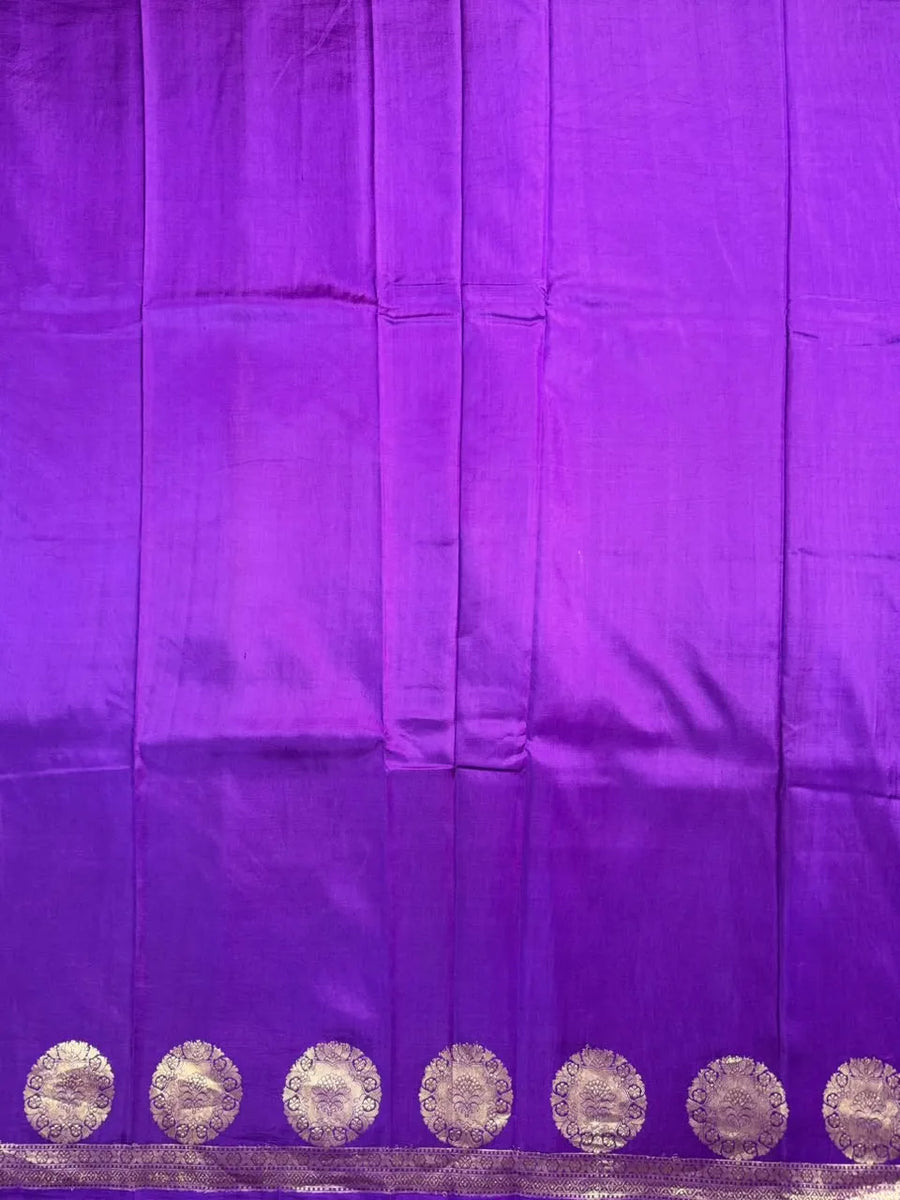 Puna Raw Silk Saree with Zari Border