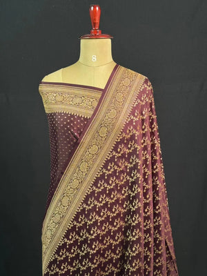 Pure Banarasi Crepe Saree