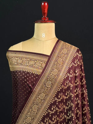 Pure Banarasi Crepe Saree