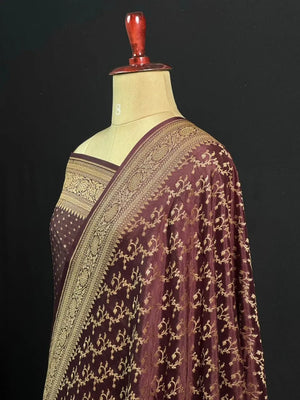 Pure Banarasi Crepe Saree