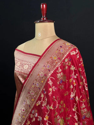 Opulent Tilfi Jaal Pure Kataan Saree