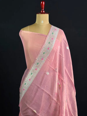 Pure Khaddi Chiffon Tissue Saree