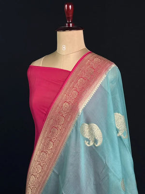 Pure Viscose Semi Banarasi Saree