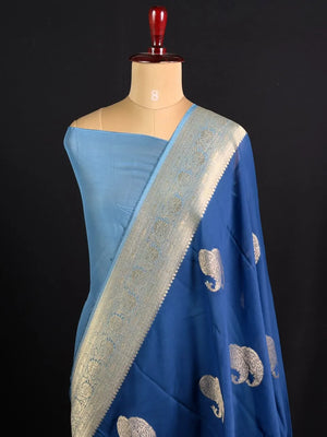 Pure Viscose Semi Banarasi Saree