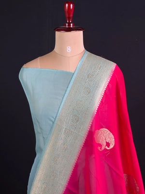 Pure Viscose Semi Banarasi Saree
