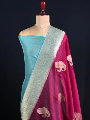 Pure Viscose Semi Banarasi Saree