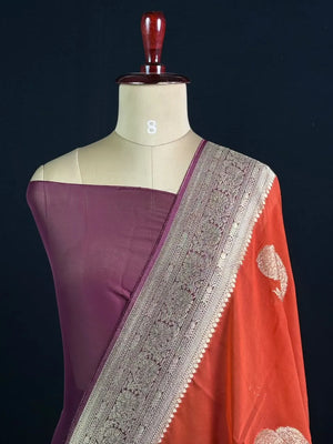Pure Viscose Semi Banarasi Saree