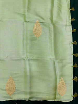 Paper silk saree with crisp finish and elegant sheen – perfect for festive and daily wear