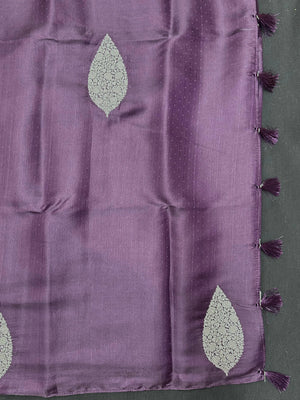Paper silk saree with crisp finish and elegant sheen – perfect for festive and daily wear